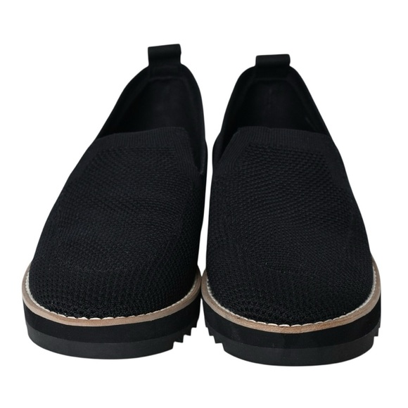 Eileen Fisher Lindy Novo Stretch Knit Black Wedge Sport Loafer - Picture 2 of 6